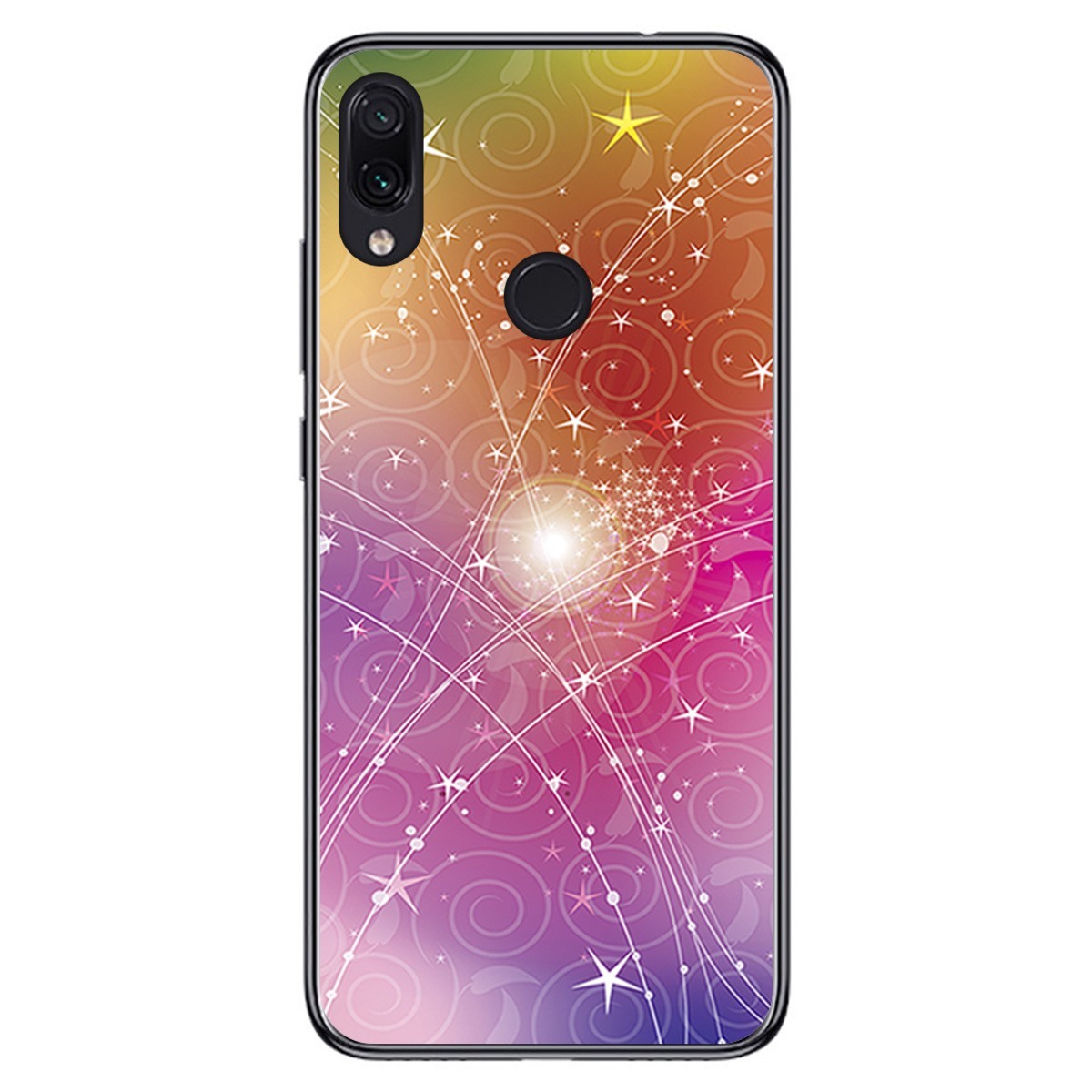 FUNDA de GEL TPU para Xiaomi Redmi Note 7 diseño Abstracto Dibujos