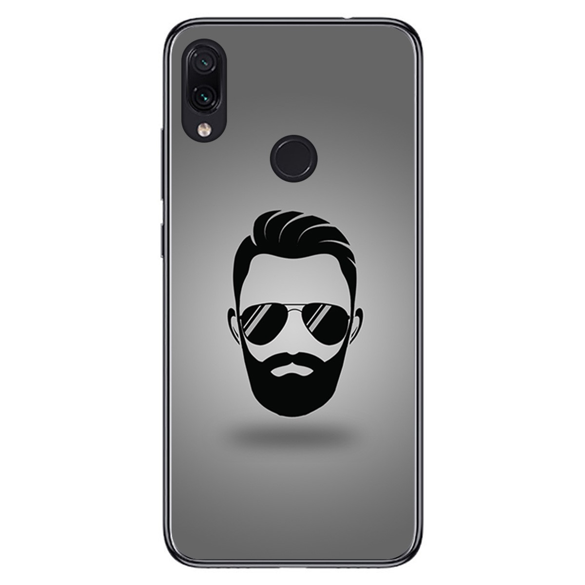 FUNDA de GEL TPU para Xiaomi Redmi Note 7 diseño Barba Dibujos