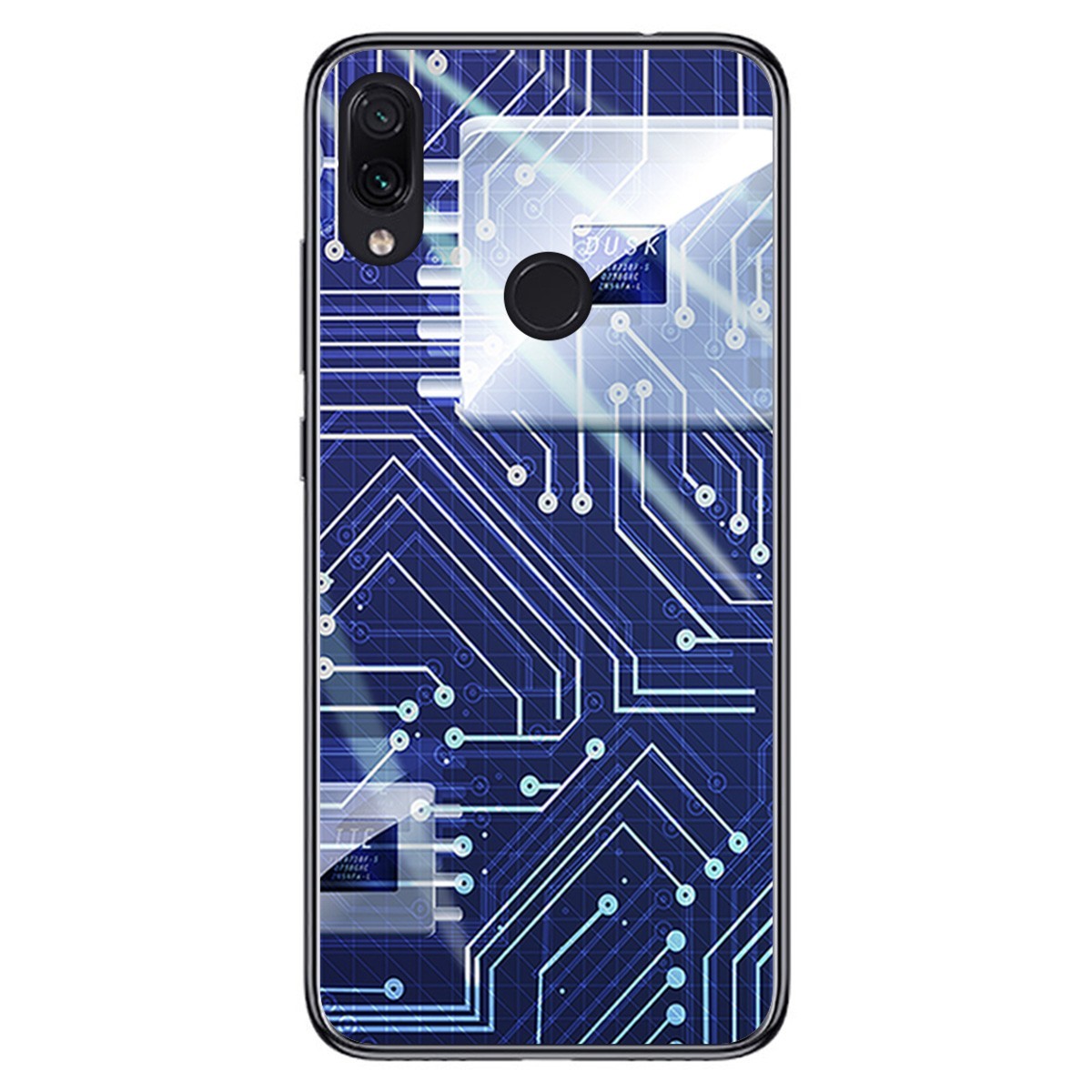 FUNDA de GEL TPU para Xiaomi Redmi Note 7 diseño Circuito Dibujos