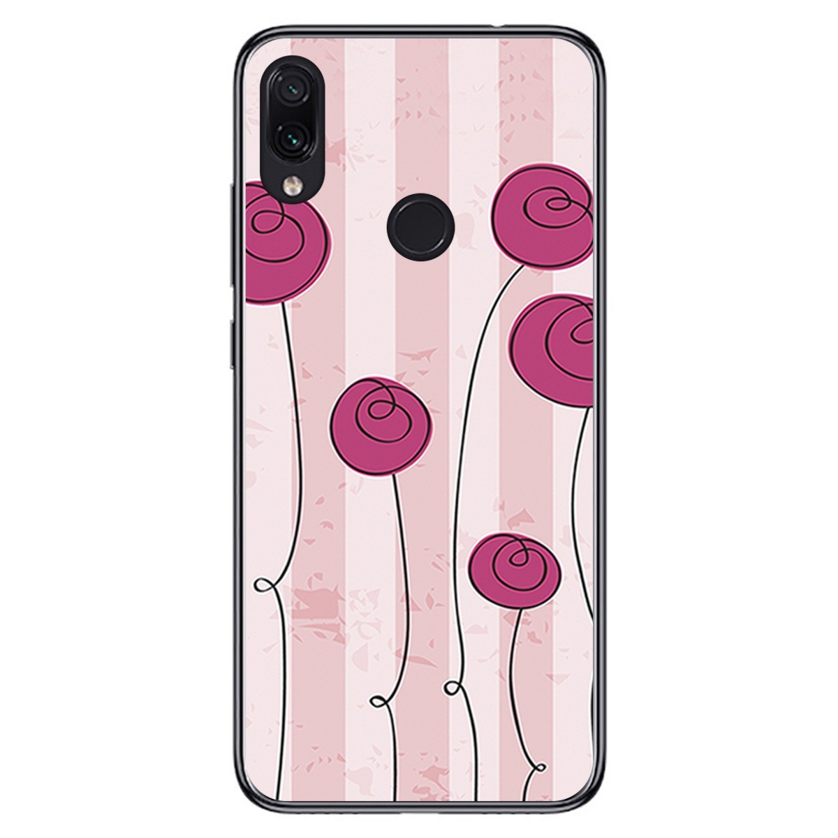 FUNDA de GEL TPU para Xiaomi Redmi Note 7 diseño Flores Vintage Dibujos