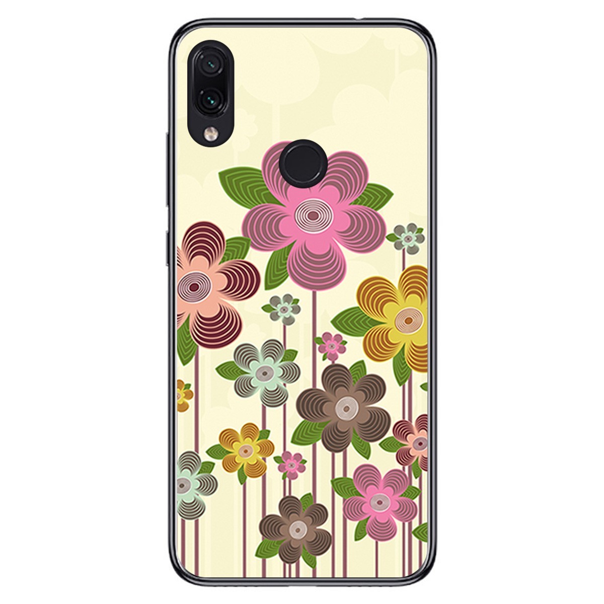 FUNDA de GEL TPU para Xiaomi Redmi Note 7 diseño Primavera En Flor Dibujos