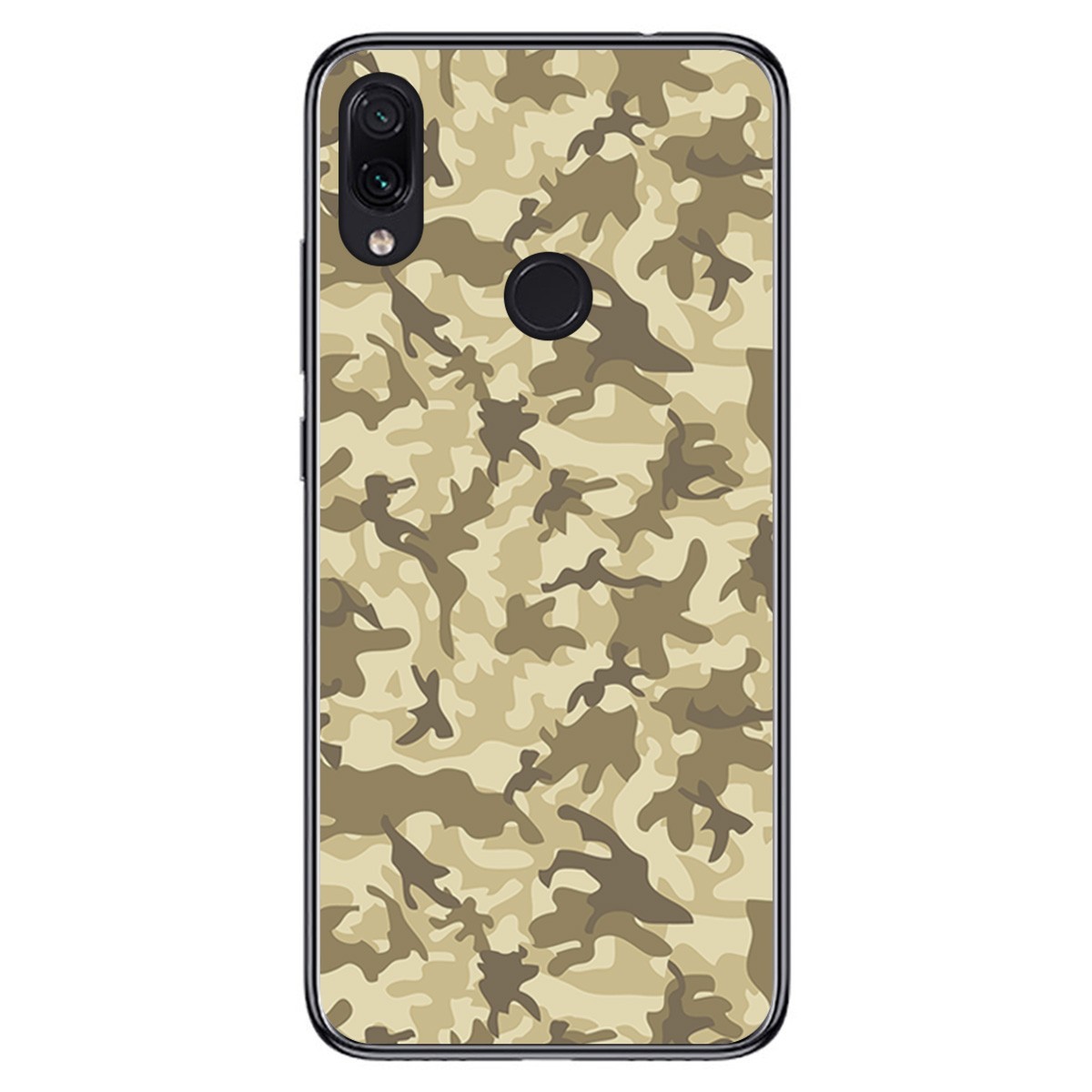 FUNDA de GEL TPU para Xiaomi Redmi Note 7 diseño Sand Camuflaje Dibujos