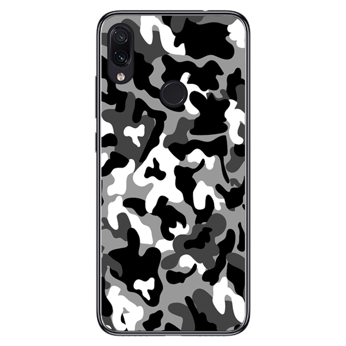 FUNDA de GEL TPU para Xiaomi Redmi Note 7 diseño Snow Camuflaje Dibujos