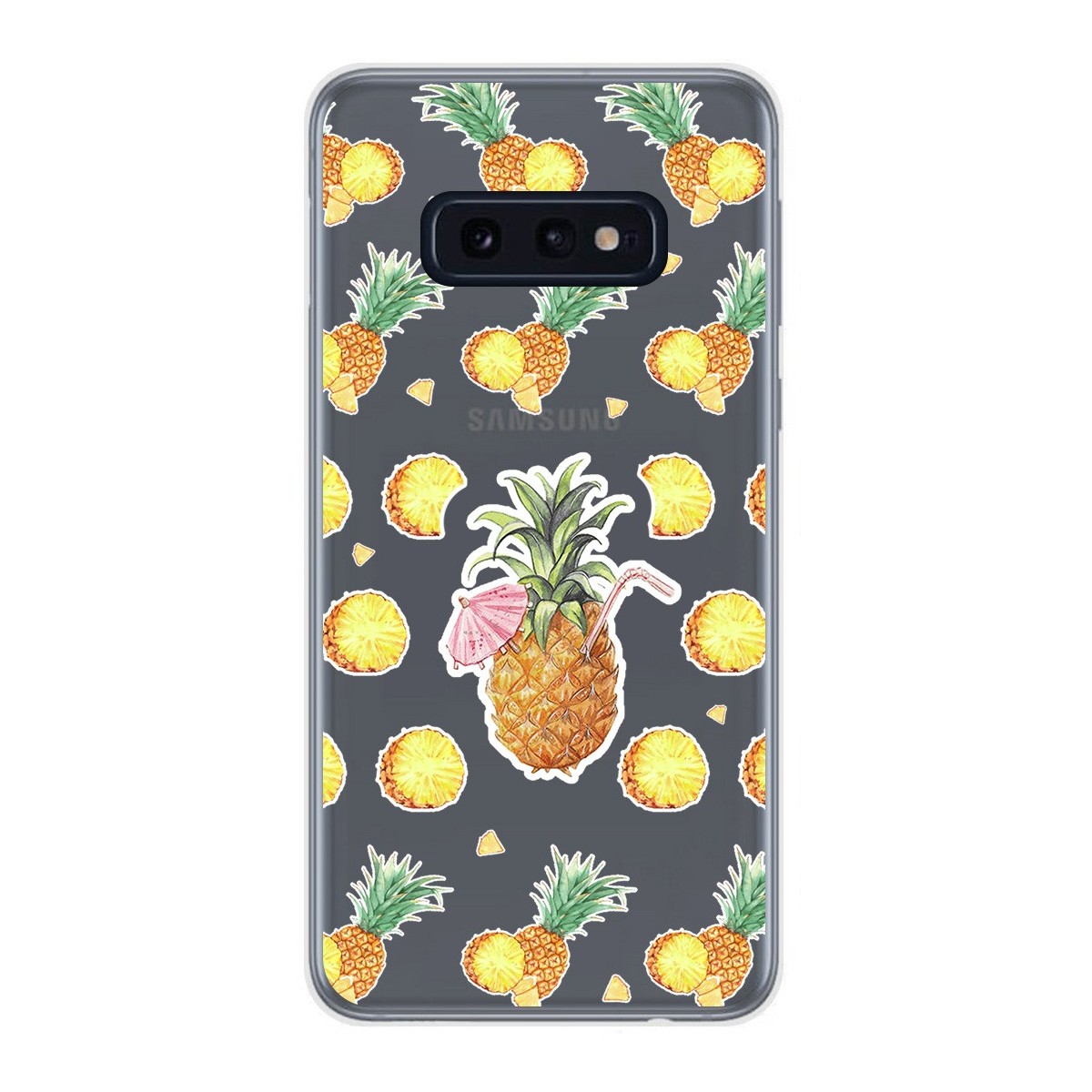 Funda Gel Transparente para Samsung Galaxy S10e diseño Piña Dibujos