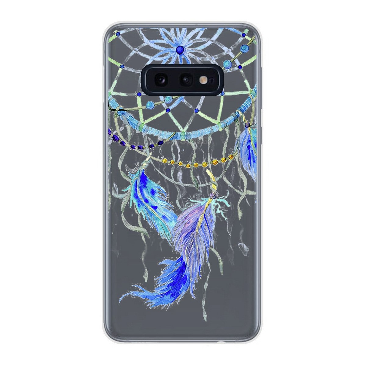 Funda Gel Transparente para Samsung Galaxy S10e diseño Plumas Dibujos