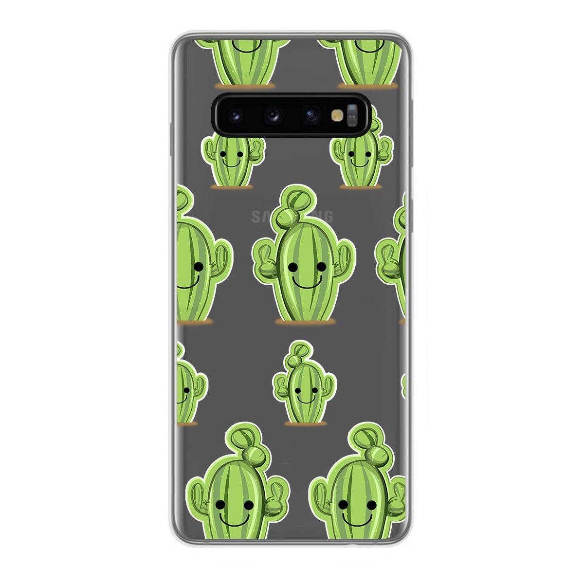 Funda Gel Transparente para Samsung Galaxy S10 Plus diseño Cactus Dibujos
