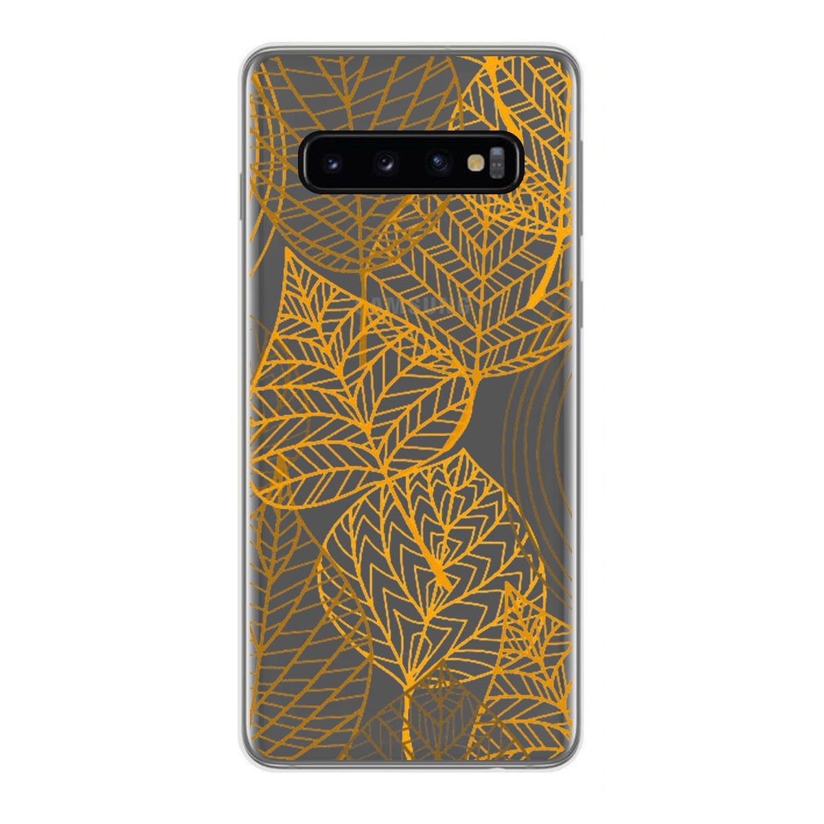 Funda Gel Transparente para Samsung Galaxy S10 Plus diseño Hojas Dibujos