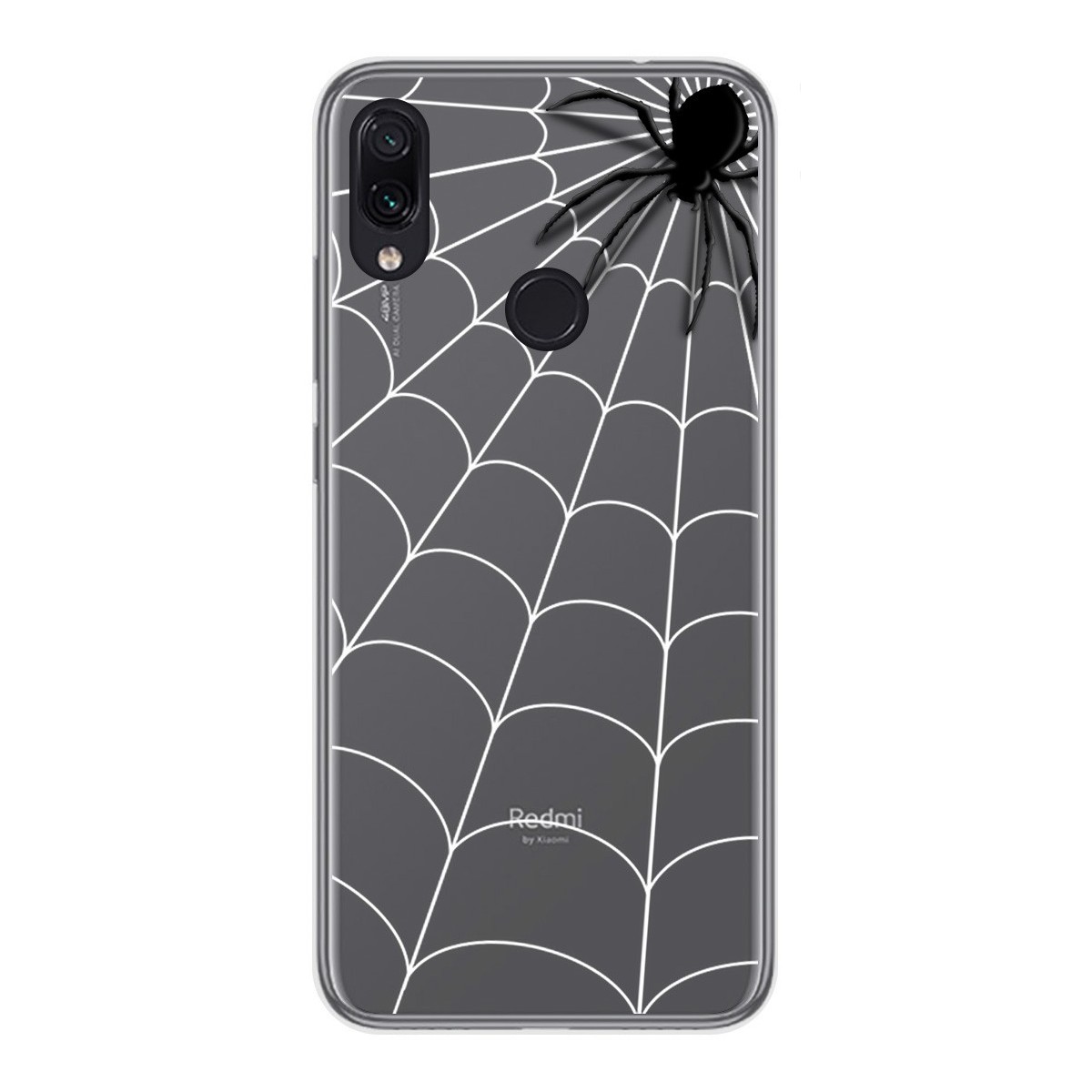 Funda Gel Transparente para Xiaomi Redmi Note 7 diseño Araña Dibujos