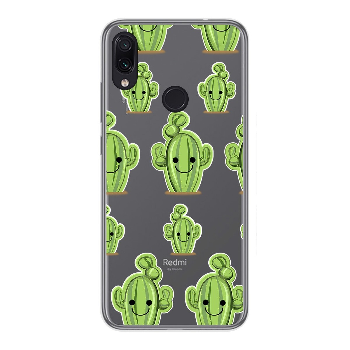 Funda Gel Transparente para Xiaomi Redmi Note 7 diseño Cactus Dibujos