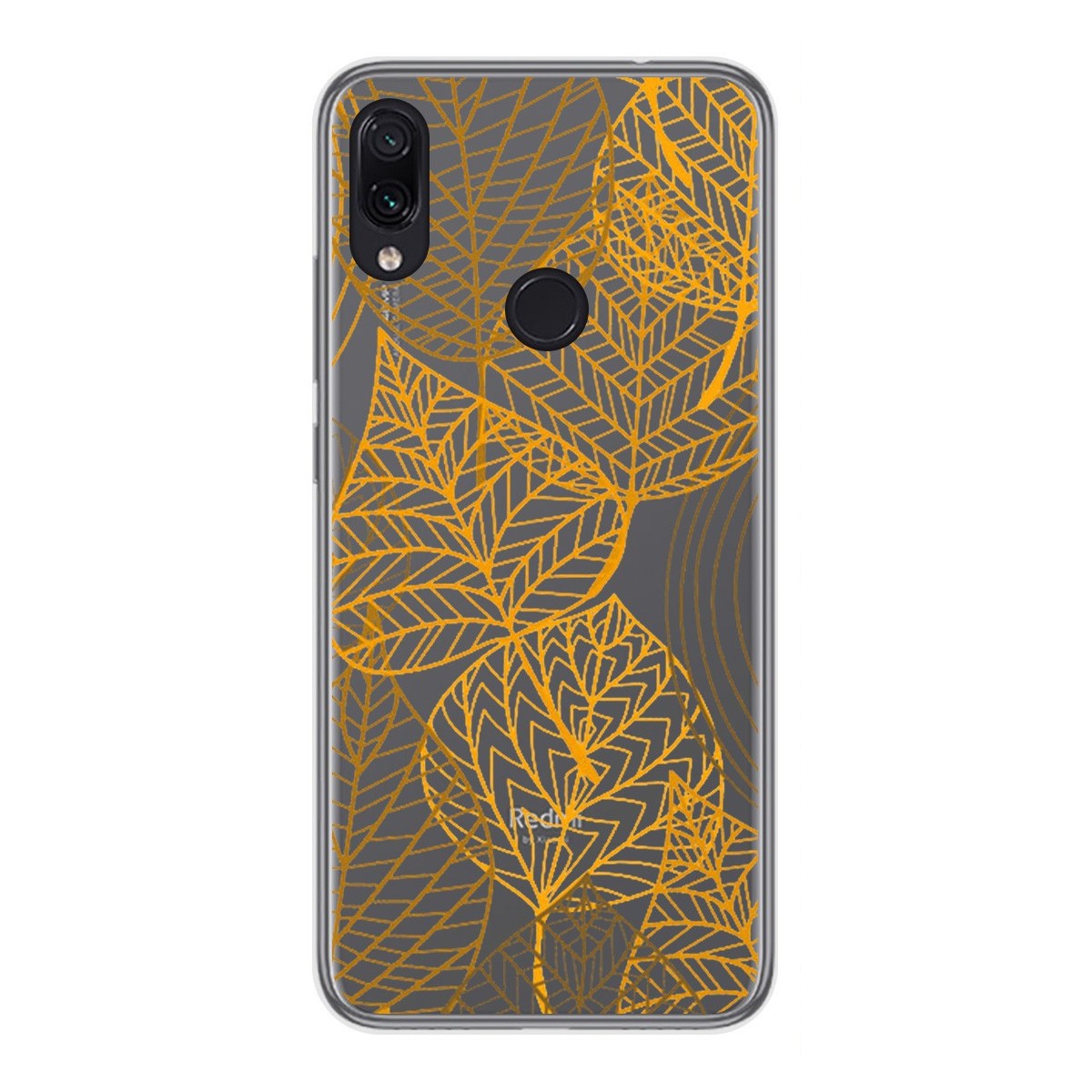 Funda Gel Transparente para Xiaomi Redmi Note 7 diseño Hojas Dibujos