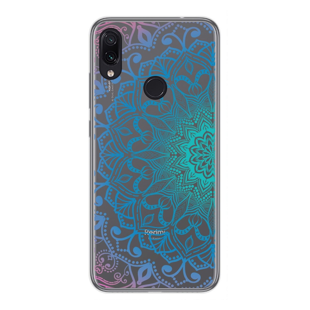 Funda Gel Transparente para Xiaomi Redmi Note 7 diseño Mandala Dibujos