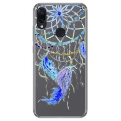 Funda Gel Transparente para Xiaomi Redmi Note 7 diseño Plumas Dibujos