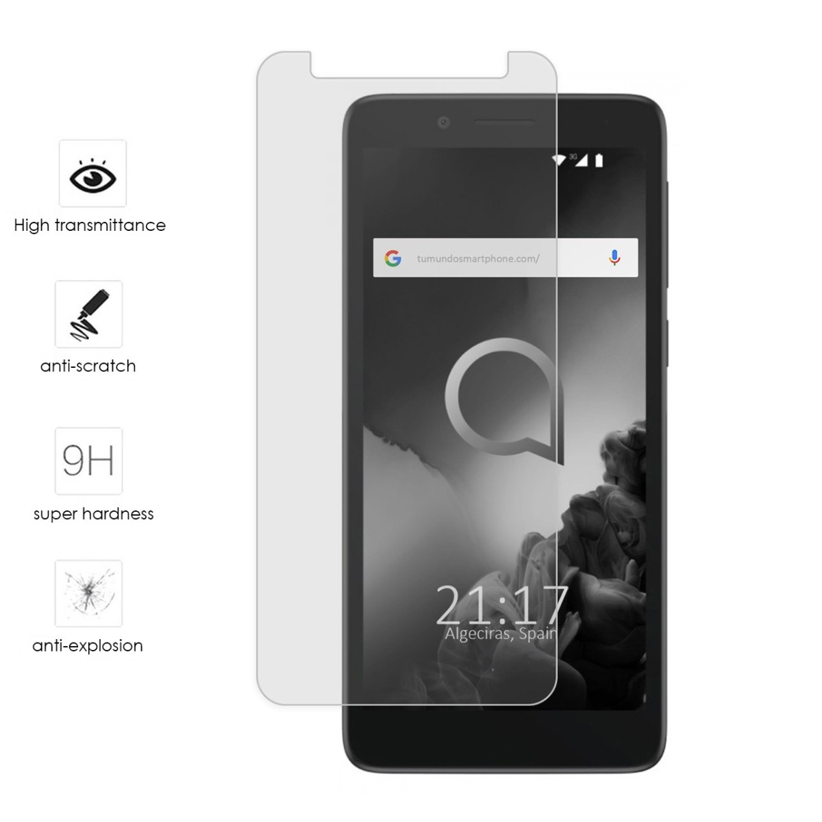 Protector Cristal Templado para Alcatel 1C (2019) Vidrio