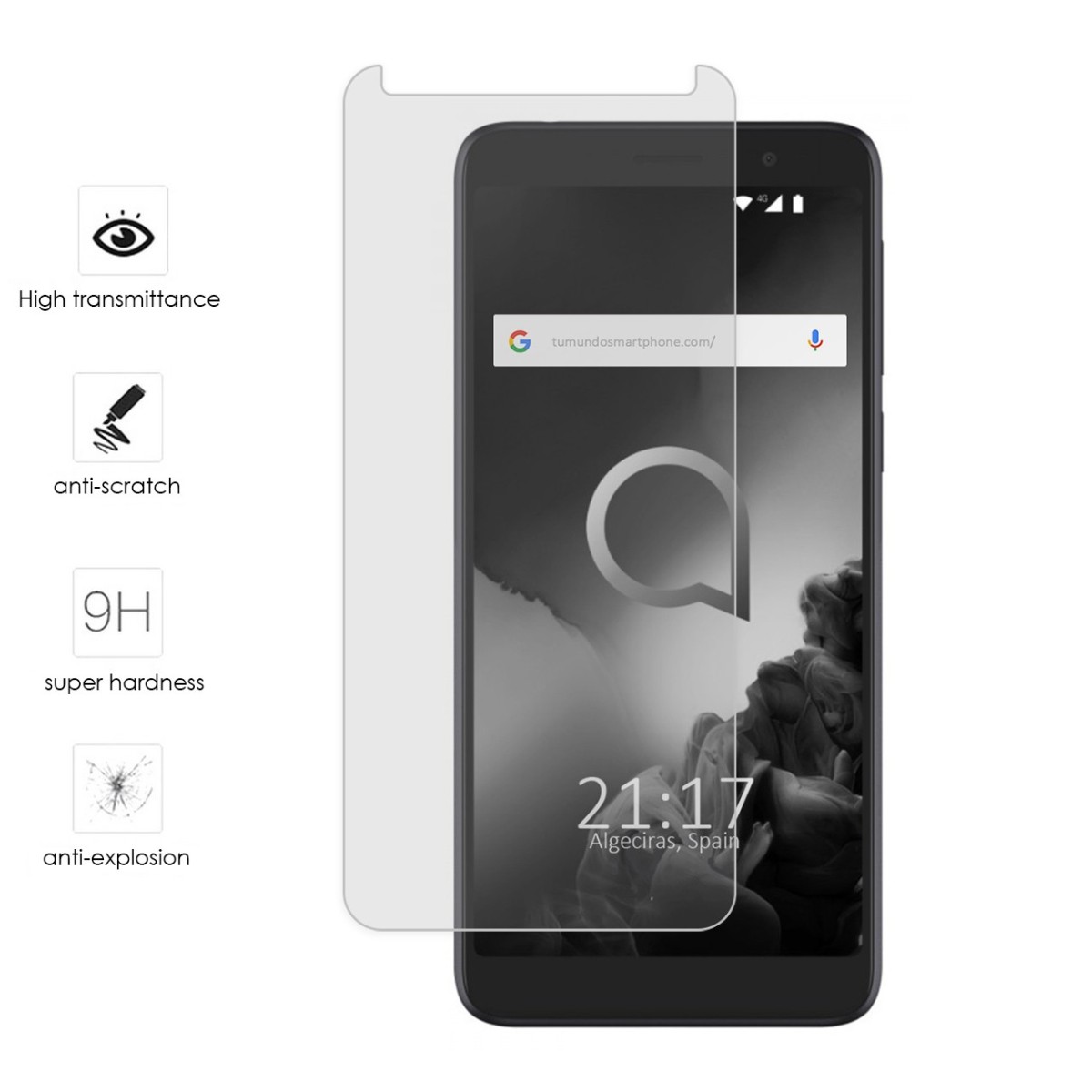 Protector Cristal Templado para Alcatel 1X (2019) Vidrio