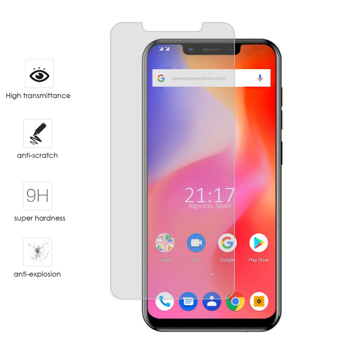 Protector Cristal Templado para Ulefone S10 Pro Vidrio