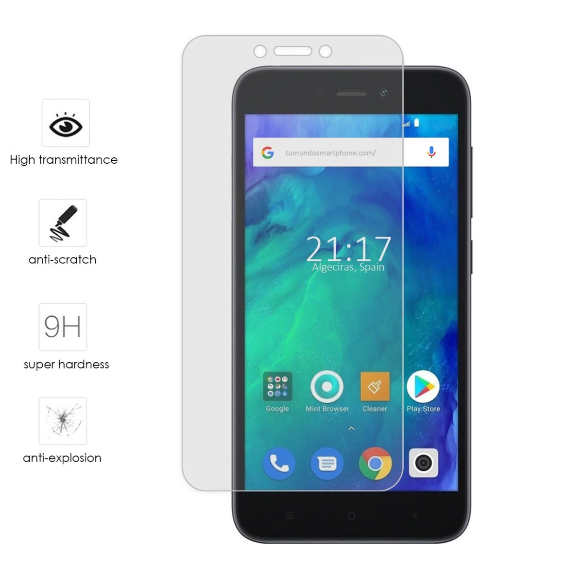 Protector Cristal Templado para Xiaomi Redmi Go Vidrio