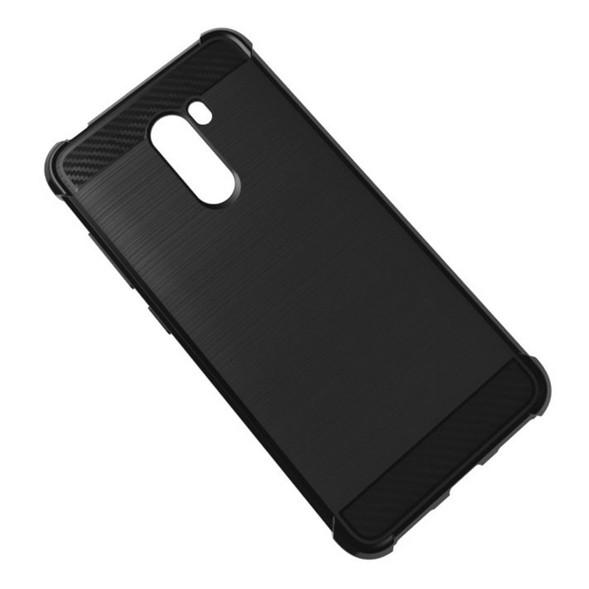 Funda Gel Tpu Anti-Shock Carbon Negra para Xiaomi Pocophone F1