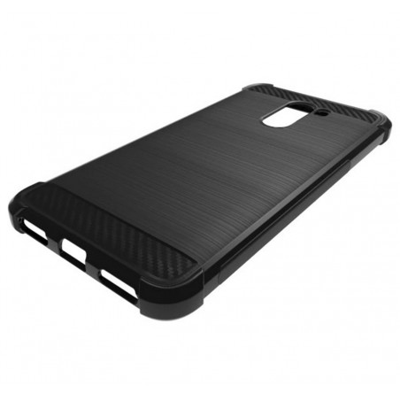 Funda Gel Tpu Anti-Shock Carbon Negra para Xiaomi Pocophone F1