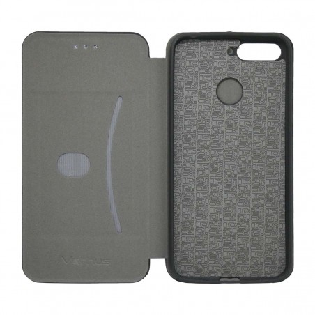 Funda Libro Soporte Magnética marca Vennus Negra para Huawei Honor 7A / Y6 2018