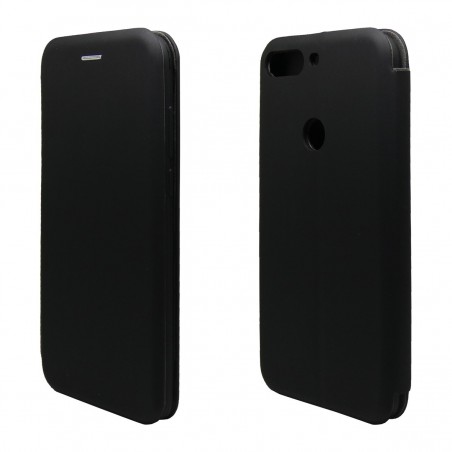 Funda Libro Soporte Magnética marca Vennus Negra para Huawei Honor 7C / Y7 2018