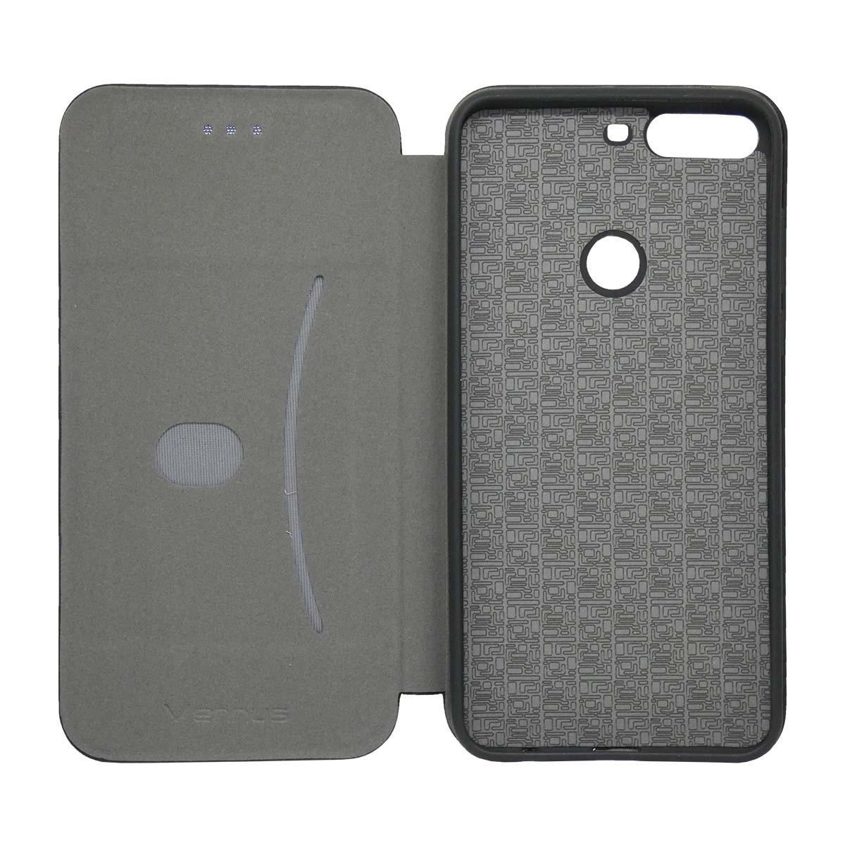 Funda Libro Soporte Magnética marca Vennus Negra para Huawei Honor 7C / Y7 2018