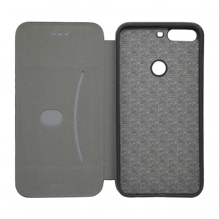Funda Libro Soporte Magnética marca Vennus Negra para Huawei Honor 7C / Y7 2018