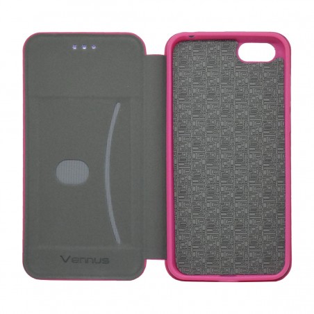 Funda Libro Soporte Magnética marca Vennus Rosa para Huawei Honor 7S / Y5 2018