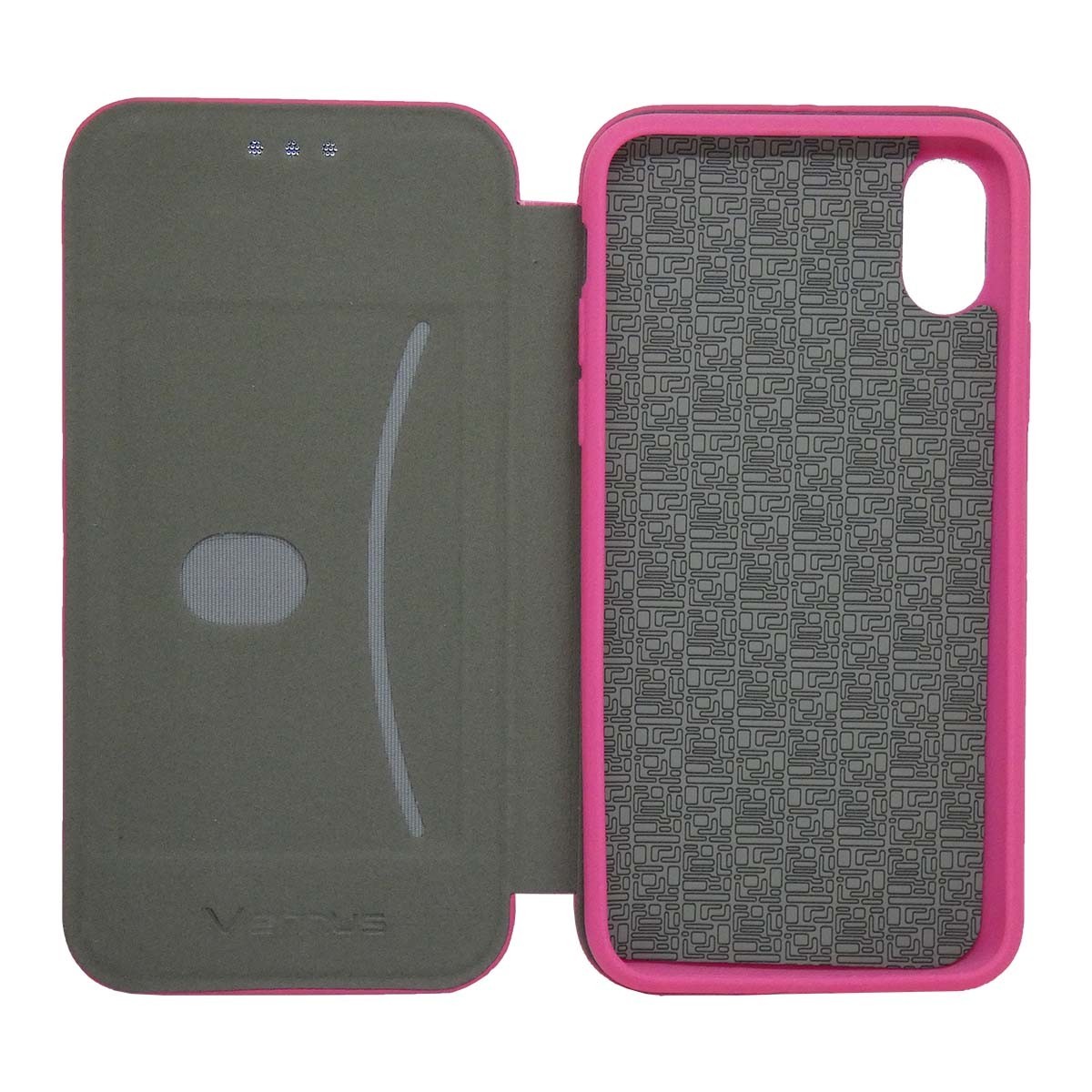 Funda Libro Soporte Magnética marca Vennus Rosa para Iphone  X / Xs