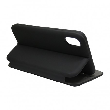 Funda Libro Soporte Magnética marca Vennus Negra para Iphone Xr