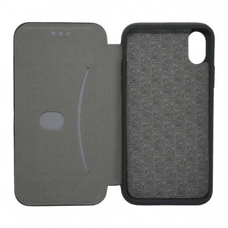 Funda Libro Soporte Magnética marca Vennus Negra para Iphone Xs Max