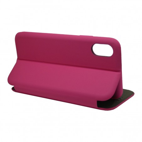 Funda Libro Soporte Magnética marca Vennus Rosa para Iphone Xs Max