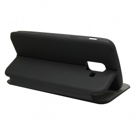 Funda Libro Soporte Magnética marca Vennus Negra para Samsung Galaxy A6 Plus (2018)