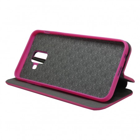 Funda Libro Soporte Magnética marca Vennus Rosa para Samsung Galaxy A6 Plus (2018)