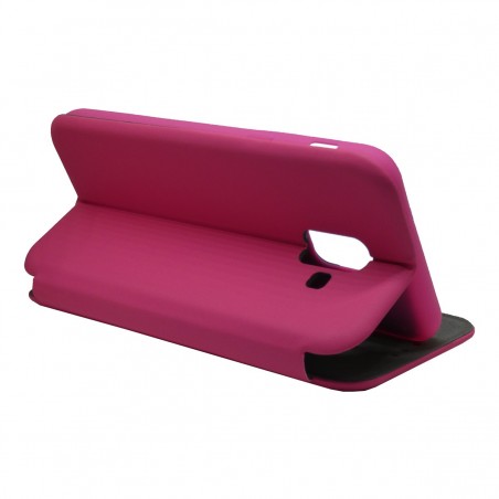 Funda Libro Soporte Magnética marca Vennus Rosa para Samsung Galaxy A6 Plus (2018)