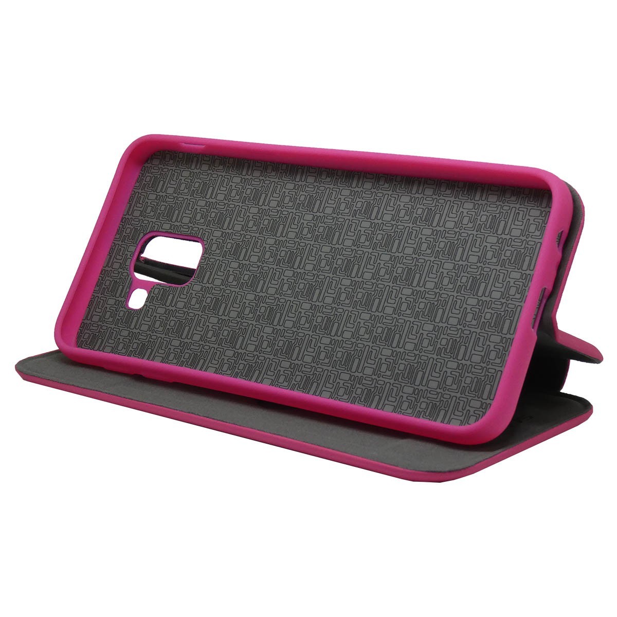 Funda Libro Soporte Magnética marca Vennus Rosa para Samsung Galaxy J6 (2018)