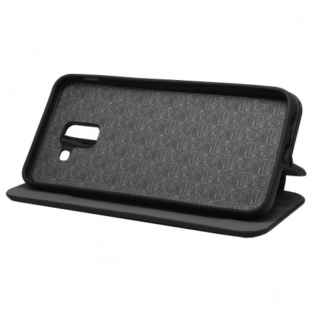 Funda Libro Soporte Magnética marca Vennus Negra para Samsung Galaxy J6+ Plus
