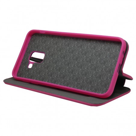 Funda Libro Soporte Magnética marca Vennus Rosa para Samsung Galaxy J6+ Plus
