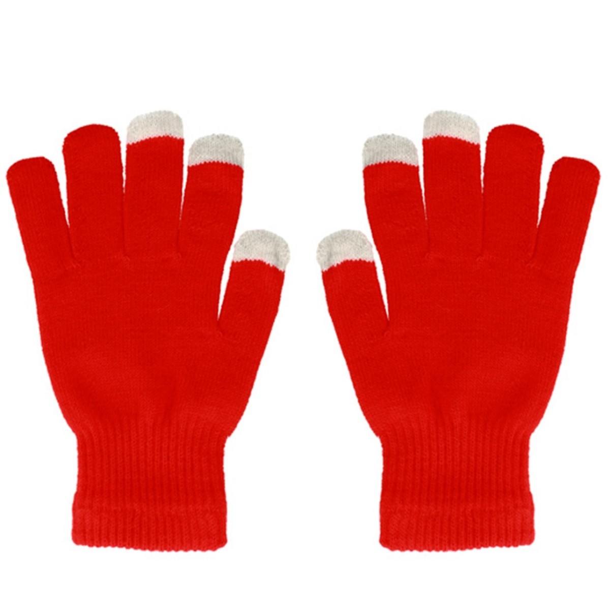Guantes para Pantallas Táctiles Color Rojo Unisex