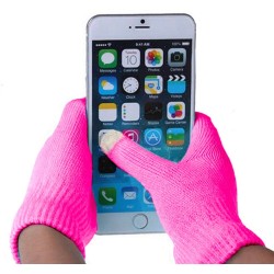 Guantes para Pantallas Táctiles Color Rosa Unisex 2