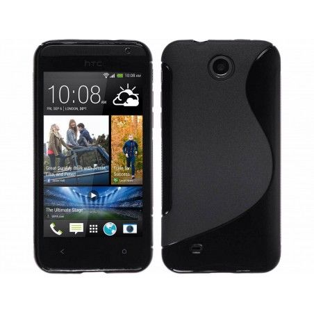 Funda Gel Tpu HTC Desire 300 S Line Color Negra