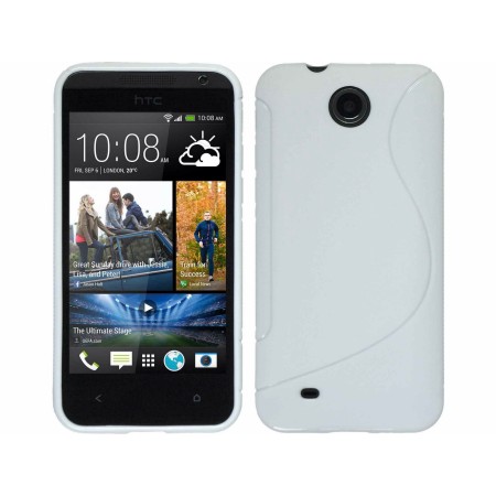Funda Gel Tpu HTC Desire 300 S Line Color Blanca