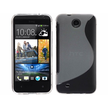 Funda Gel Tpu HTC Desire 300 S Line Color Transparente