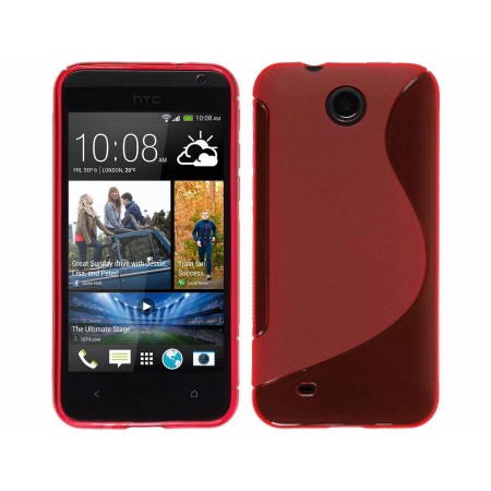 Funda Gel Tpu HTC Desire 300 S Line Color Roja