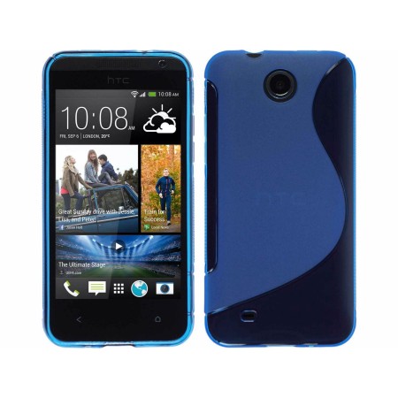 Funda Gel Tpu HTC Desire 300 S Line Color Azul