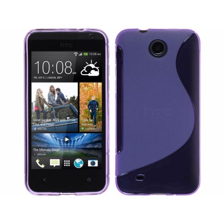 Funda Gel Tpu HTC Desire 300 S Line Color Morada