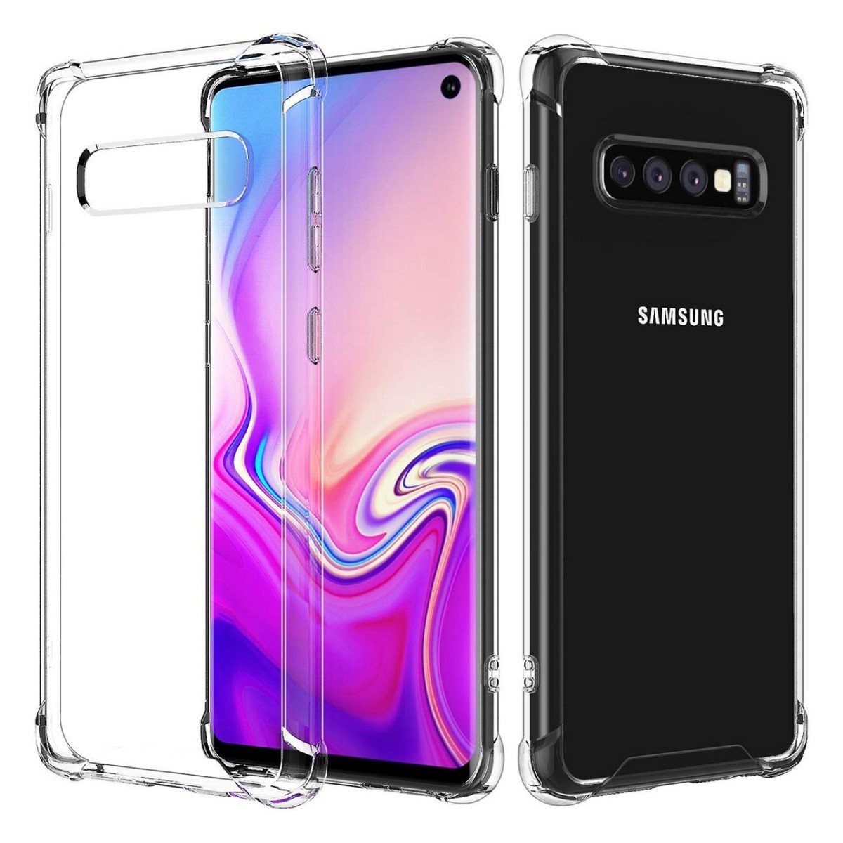 Funda Gel Tpu Anti-Shock Transparente para Samsung Galaxy S10