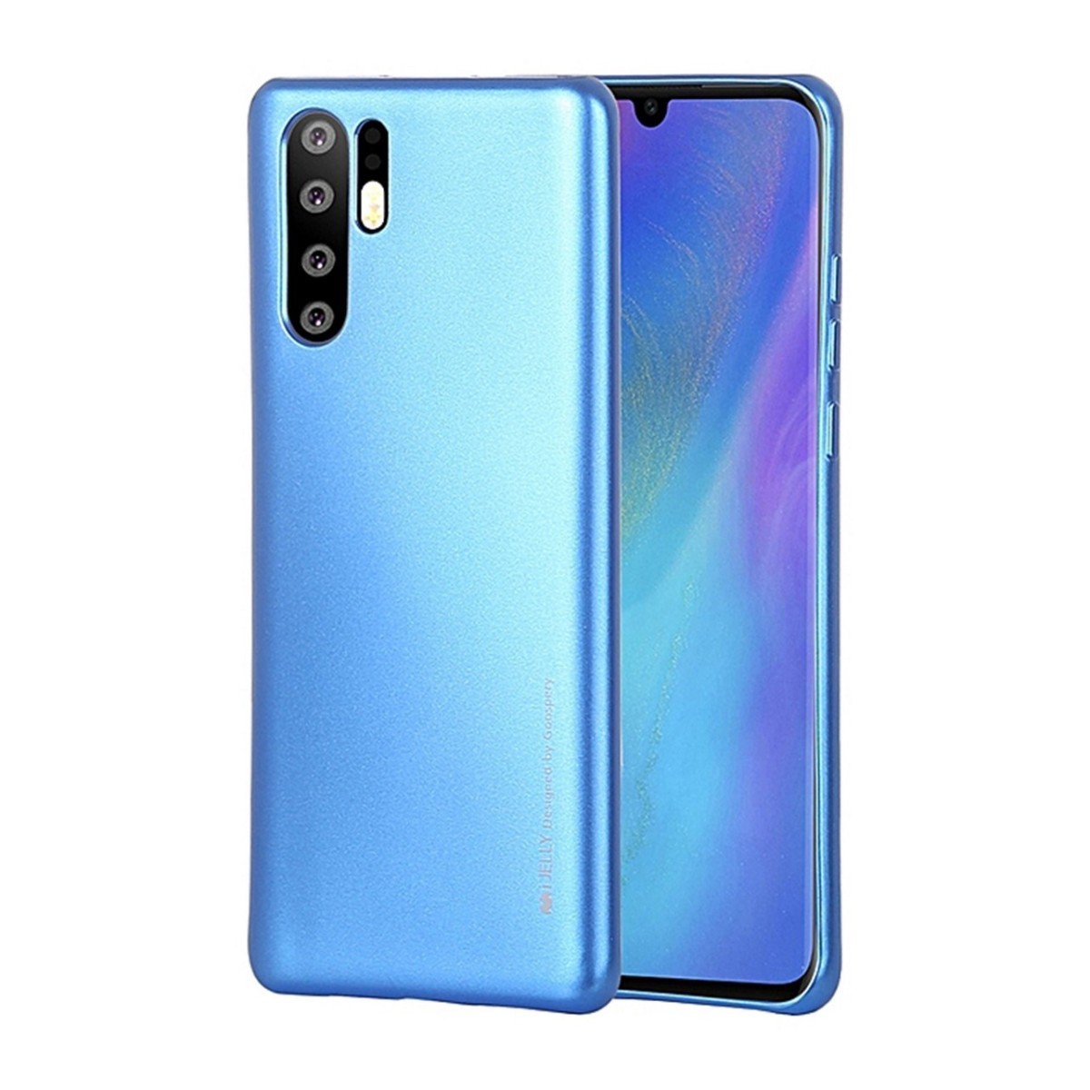 Funda Gel Tpu Mercury i-Jelly Metal para Huawei P30 Pro color Azul