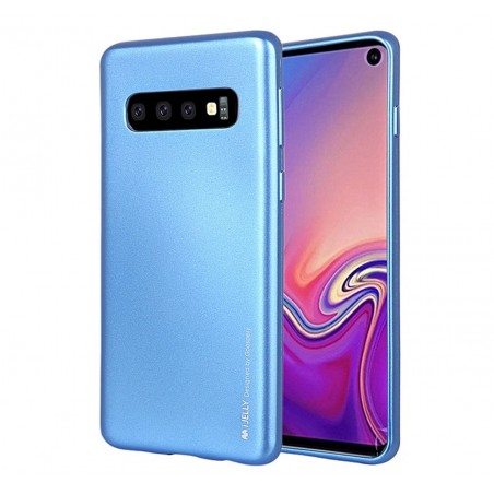 Funda Gel Tpu Mercury i-Jelly Metal para Samsung Galaxy S10 color Azul