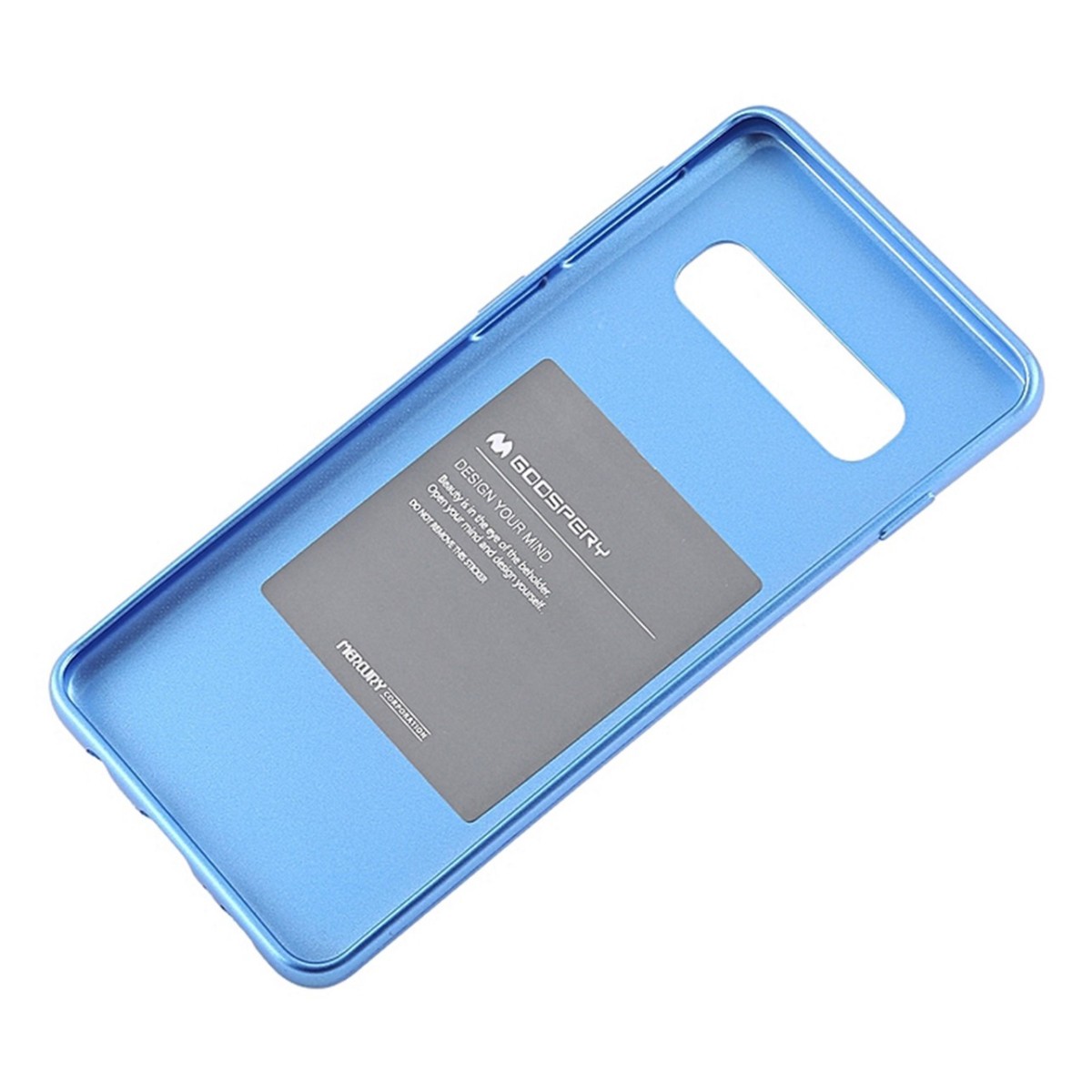 Funda Gel Tpu Mercury i-Jelly Metal para Samsung Galaxy S10 color Azul