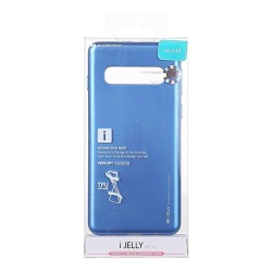 Funda Gel Tpu Mercury i-Jelly Metal para Samsung Galaxy S10 color Azul